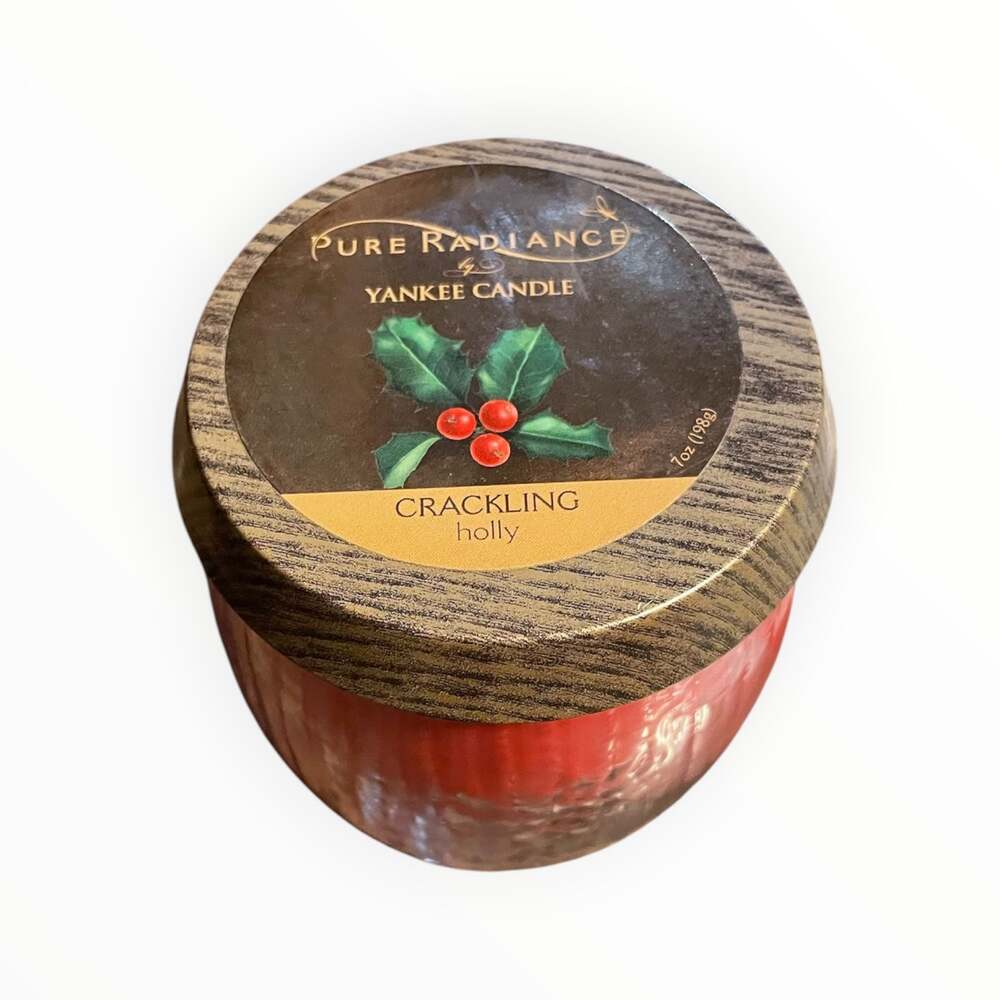 Yankee Candle Pure Radiance Crackling Holly Lumiwick Candle 7 oz